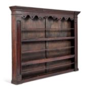 A OAK PLATE RACK, 18TH / 19TH CENTURY