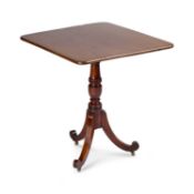 A EARLY 19TH CENTURY MAHOGANY TILT-TOP TRIPOD TABLE