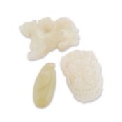THREE CHINESE JADE CARVINGS