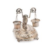 A 19TH CENTURY PORTUGUESE SILVER TOOTHPICK HOLDER
