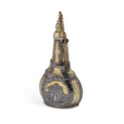 A LATE 18TH CENTURY RUSSIAN SILVER-GILT AND NIELLO SCENT BOTTLE