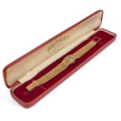 A LADY'S 9CT GOLD ROTARY BRACELET WATCH