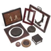 A GROUP OF CHINESE WOODEN FRAMES AND STANDS