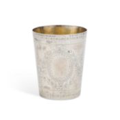 A VICTORIAN SILVER BEAKER