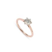 AN 18 CARAT GOLD SOLITAIRE DIAMOND RING