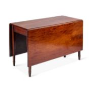 A GEORGE III MAHOGANY GATELEG DINING TABLE