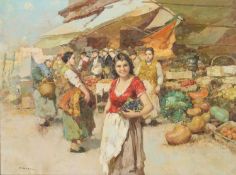GIUSEPPE PITTO (ITALIAN 1857-1928) AT THE MARKET