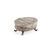 A SMALL CONTINENTAL SILVER BOX