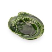 LEEDS FIRECLAY COMPANY: A BURMANTOFTS FAÏENCE ADVERTISING DISH