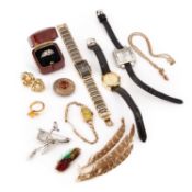 A VINTAGE 9-CARAT GOLD CASED LADY'S WRISTWATCH