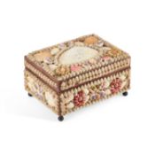 A CONTINENTAL SEASHELL BOX
