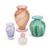 FOUR PIECES OF ART GLASS