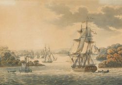 AFTER J MOORE (18TH/19TH CENTURY) THE HARDBOUR OF PORT CORNWALLIS, ISLAND OD GREAT ANDAMAN WITH THE