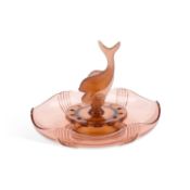 A 1930'S GLASS CENTREPIECE, BY JOSEF INWALD