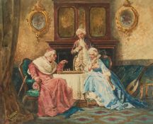 GIACOMO CAMPI (ITALIAN 1846-1921) THE CHESS GAME