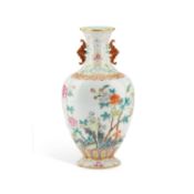 A CHINESE FAMILLE ROSE VASE