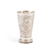 AN 18TH CENTURY RUSSIAN SILVER BEAKER