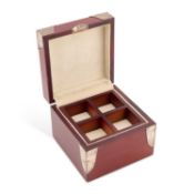 AN ELIZABETH II SILVER-MOUNTED MAHOGANY JEWELLERY BOX