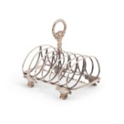 A GEORGE IV SILVER SEVEN-BAR TOAST RACK