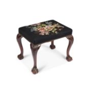A CHIPPENDALE STYLE MAHOGANY STOOL