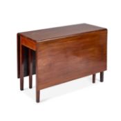 A GEORGE III MAHOGANY GATELEG DINING TABLE