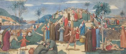 EARLY 20TH CENTURY ENGLISH SCHOOL (CIRCA 1915-20) THE SERMON ON THE MOUNT, A STUDY, PERHAPS FOR A LA