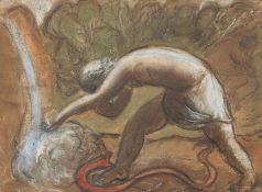 EARLY 20TH CENTURY EUROPEAN SCHOOL SYMBOLIST LANDSCAPE