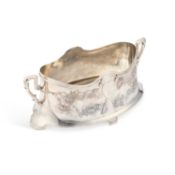 A RARE CHINESE SILVER TWO-HANDLED JARDINIÈRE