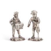 A PAIR OF GERMAN SILVER FIGURES