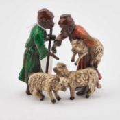 A COLD-PAINTED BRONZE GROUP