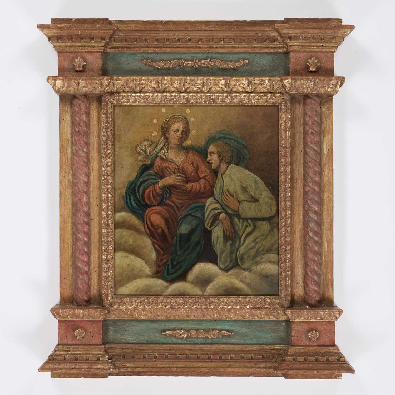 19TH CENTURY EUROPEAN SCHOOL MARY AND A SAINT