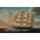 NARTZ (20TH CENTURY) AMERICAN TALL SHIP OFF THE COAST - Image 2 of 3