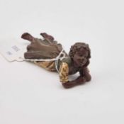 A COLD-PAINTED BRONZE OF A GIRL