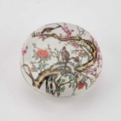 A CHINESE FAMILLE ROSE BOX AND COVER