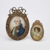 19TH CENTURY FRENCH SCHOOL PORTRAIT MINIATURE OF LOUIS XVI