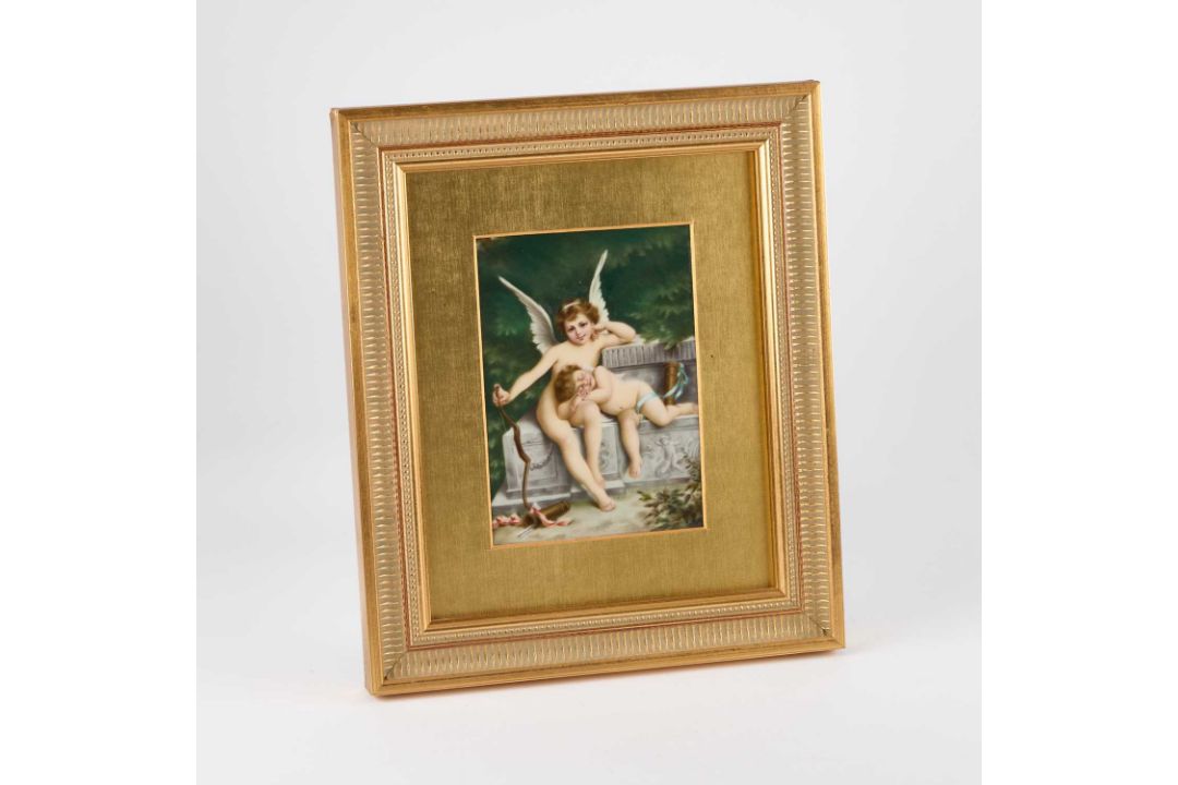 A CONTINENTAL PORCELAIN PLAQUE, CIRCA 1900 - Image 1 of 2