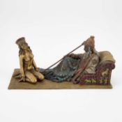 A COLD-PAINTED BRONZE GROUP