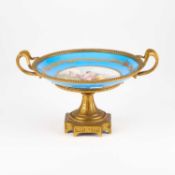 A 19TH CENTURY GILT-METAL MOUNTED SEVRES STYLE COMPORT