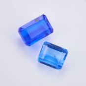 TWO LOOSE, CUT AND POLISHED STONES