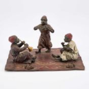 A COLD-PAINTED BRONZE GROUP