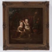 17TH/ 18TH CENTURY DUTCH SCHOOL CHILDREN IN A CLASSICAL LANDSCAPE