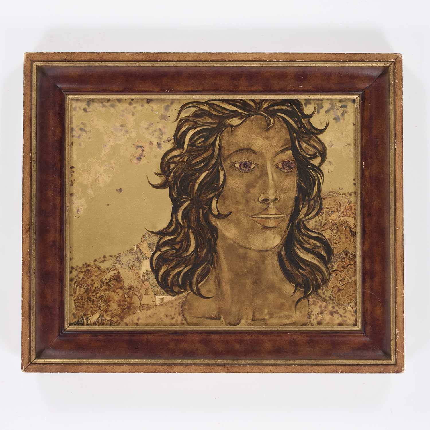 BASTIN (FRENCH 20TH CENTURY) PORTRAIT OF A LADY - Image 2 of 2