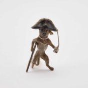 A COLD-PAINTED BRONZE OF A DOG PIRATE