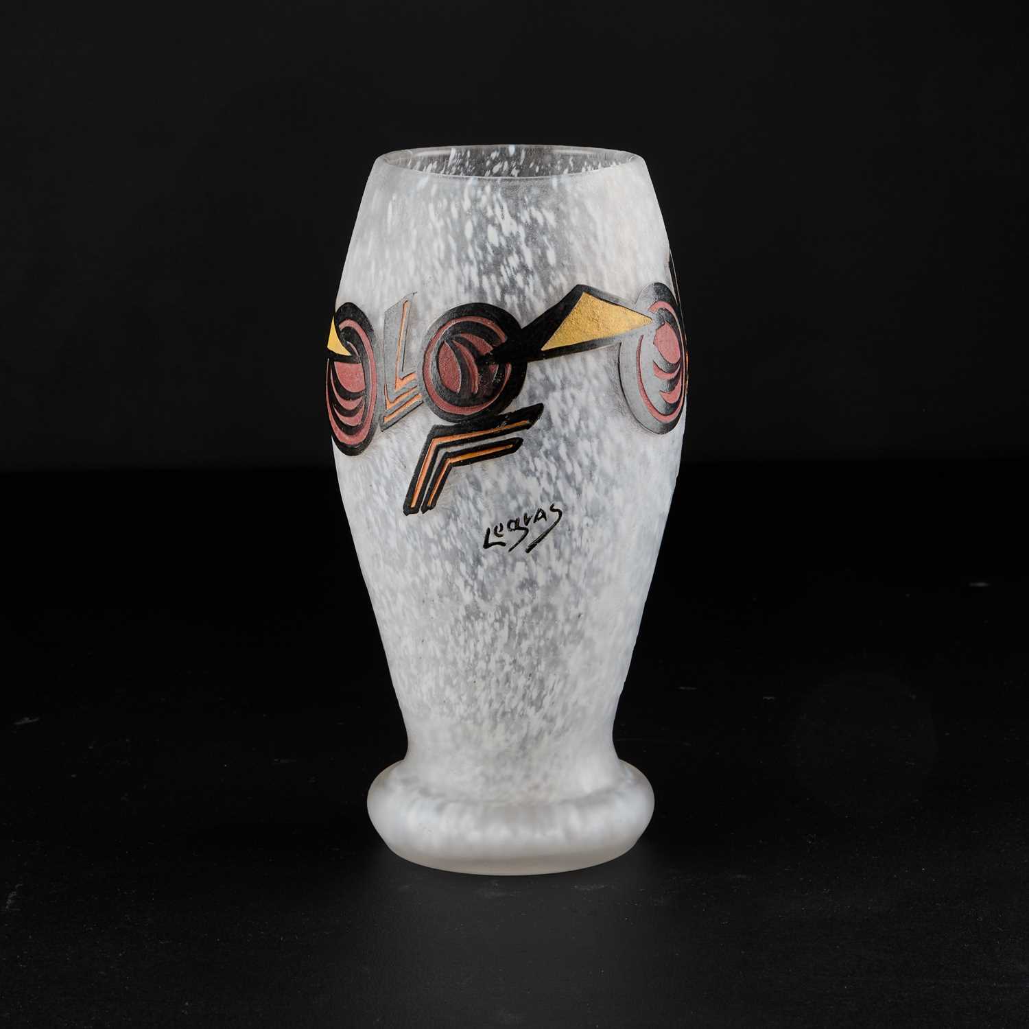 A LEGRAS ART DECO GLASS VASE