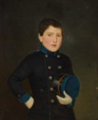 19TH CENTURY AMERICAN SCHOOL PORTRAIT OF A BOY, POSSIBLY A NAVY CADET