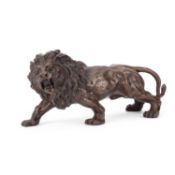 A BRONZE OF A LION