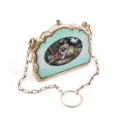 A SILVER-GILT AND ENAMEL COMPACT
