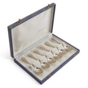 A SET OF SIX ITALIAN 800 GRADE SILVER TEASPOONS