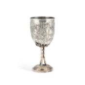 A CHINESE SILVER GOBLET