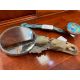 A CHINESE SILVER AND JADE HAND-MIRROR AND A CHINESE CLOISONNÉ RUYI SCEPTRE - Image 5 of 8
